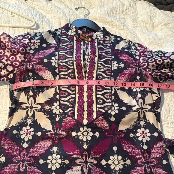 Tory Burch Floral Silk Tunic Dress Size 2 - Picture 8 of 11